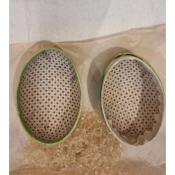 Old cardboard Easter egg, Easter motifs, h: 10 cm.