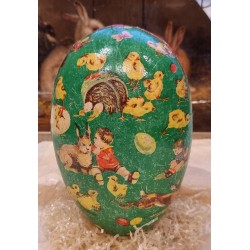 Old cardboard Easter egg,...