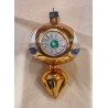 Gammelt glaspynt, 3 x reflektor med sejlskib, h: 10 cm.