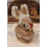 Old candycontainer, bunny, chenille, h: 15 cm.