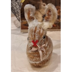 Old candycontainer, bunny, chenille, h: 15 cm.