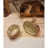 Old candycontainer, bunny, chenille, h: 15 cm.