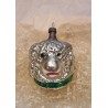 Antikt glaspynt, hundehoved, h: 5,5 cm.