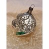 Antikt glaspynt, hundehoved, h: 5,5 cm.