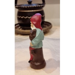 Antique elf in massively plaster, h: 13,5 cm.