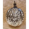 Antique glass ornament, art nouveau, flower, h: 6 cm.