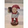 Antique plaster elf with a candleholder, h: 10 cm.