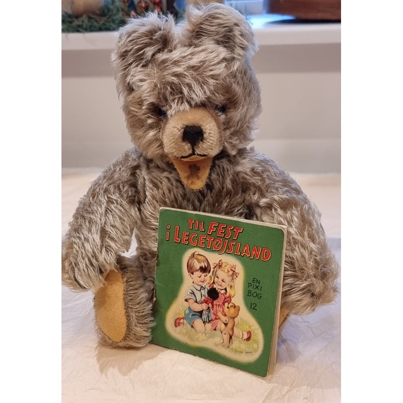 Old Steiff teddy, Zotty, h: 28 cm.