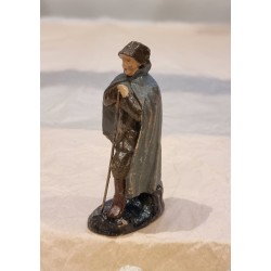 Old shepherd and 7 sheep, h: 9 cm (shepherd) 2,5 - 4,5 cm (sheep).