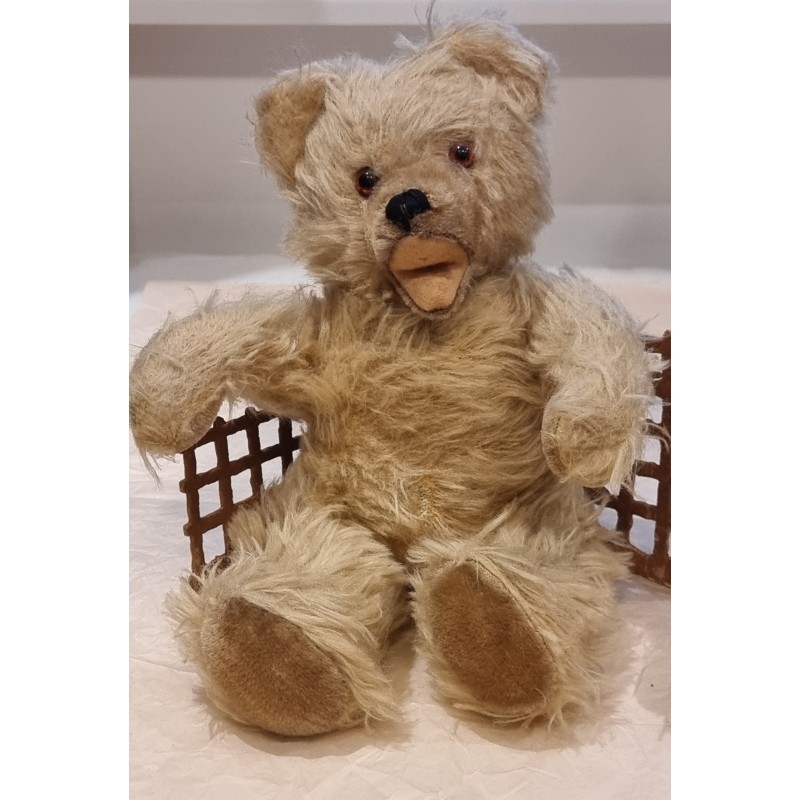 Gammel Steiff bamse, h: 33 cm