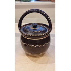 Antikt lertøj, barselspotte, h: 25 cm.