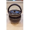 Antique pottery, maternity potty, h: 25 cm.