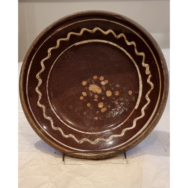 Smaller antique pancake dish, Ø: 22 cm.