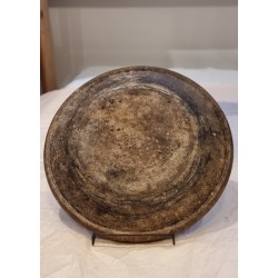 Mindre antikt pandekage fad, Ø: 22 cm.