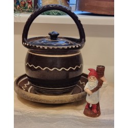 Smaller antique pancake dish, Ø: 22 cm.