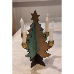 Fine old Christmas tree with 4 candleholders, h: 20 cm.