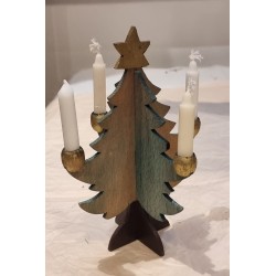Fine old Christmas tree with 4 candleholders, h: 20 cm.