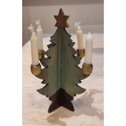 Fine old Christmas tree with 4 candleholders, h: 20 cm.