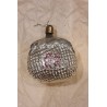 Antique glass ornament, small bag, h: 5 cm.