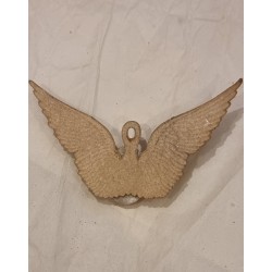 Angel hanger with antique Dresden wings/stone dust, size: 6,5 x 9,5 cm.