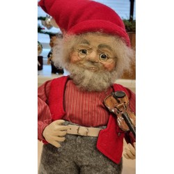 Tall old Santa with papier-mache head, h: 45 cm.