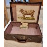 Small antique suitcase, size: 34 x 22 x 9 cm.