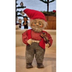 Tall old Santa with papier-mache head, h: 45 cm.