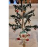 Old glass ornament, tree top with 3 refl., h: 31 cm.