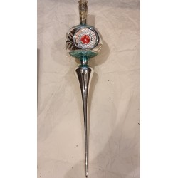 Old glass ornament, tree top with 3 refl., h: 31 cm.