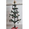 Antique paper tree with orig. glass ornaments and candleholders, h: 48 cm.