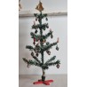 Antique paper tree with orig. glass ornaments and candleholders, h: 48 cm.