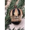 Antique glass ornament, crown with Mica, h: 6 cm.