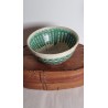 Old pottery, bowl with cowhorn pattern, h: 11 cm Ø: 20 cm.