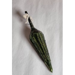 Antique glass ornament, umbrella with wire, h: 18 cm.