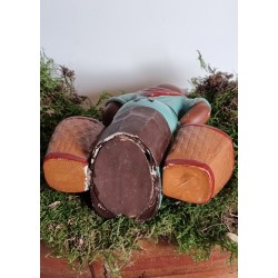 Antique Easter ornament, bunny, papier-mache, with 2 baskets, h: 24 cm.