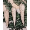 Antique cotton ornament, icicles, h: 8,5 - 11 - 12 cm.