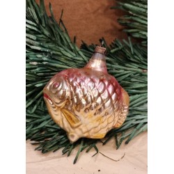 Antikt glaspynt, "klumpfisk", h: 6 cm.