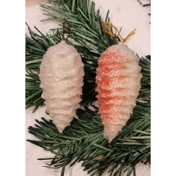 Antique cotton ornament, h: 7 - 7,5 cm.