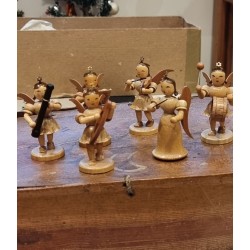 Antikt Wendt und Kühn orkester, 6 "stjerne" musikere, h: 6,5 cm (figur)