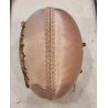 Antique silk covered Easter egg, handpainted, paper flowers on the front, h: 14 cm.