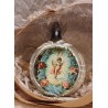Antique reflector with scrap, h: 7 cm.