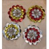 Old foil flowers, h: 9 cm.