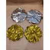 Old foil flowers, h: 9 cm.