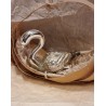 Antikt glaspynt, "svane", l: 13 cm.