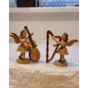 Antikt Wendt und Kühn orkester, 2 "stjerne" musikere, h: 6,5 cm (figur) (2stk).