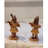 Antikt Wendt und Kühn orkester, 2 "stjerne" musikere, h: 6,5 cm (figur) (2stk).