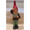 Old ceramic gnom/elf with a bag, Heissner, h: 20 cm.