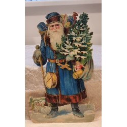 Antique scrap from 1880, Santa, h: 22 cm.