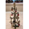 Antique Christmas tree with ornaments, candleholders and angels, h: 27 cm.