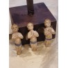 Antikke engle i papmachè masse, h: 7,5 cm.